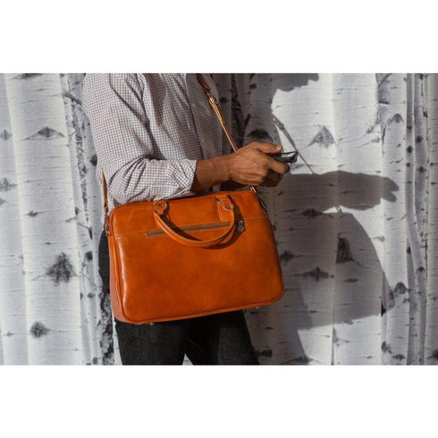 leather slim briefcase floto venezia